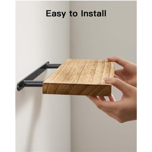 Floating Shelves, Paulownia Wood Wall Shelves - Picture 4 of 7